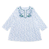 White Kurti with print and embroidery